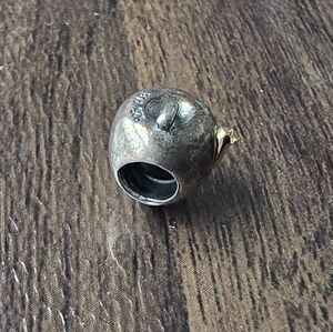 Pandora Apple Charm With 14k Gold Worm